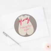 ヴィンテージかわいい冬ミッテスリボンレースclassi ラウンドシール (封筒)