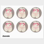 ヴィンテージかわいい冬ミッテスリボンレースclassi ラウンドシール (シート)