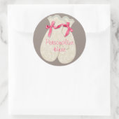 ヴィンテージかわいい冬ミッテスリボンレースclassi ラウンドシール (バッグ)