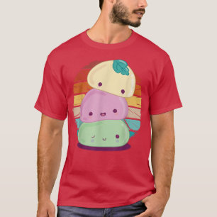 ヴィンテージかわいい和菓子、かわいいアニメスイーツ Tシャツ
