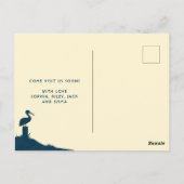 ヴィンテージかわいい変更のアドレスビーチコースタルパームズ ポストカード (裏面)