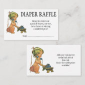 ヴィンテージかわいい女の子話のおもちゃ電話おむつラッフル エンクロージャーカード (正面/裏面)