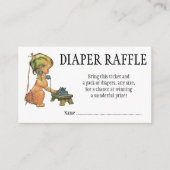 ヴィンテージかわいい女の子話のおもちゃ電話おむつラッフル エンクロージャーカード (正面)