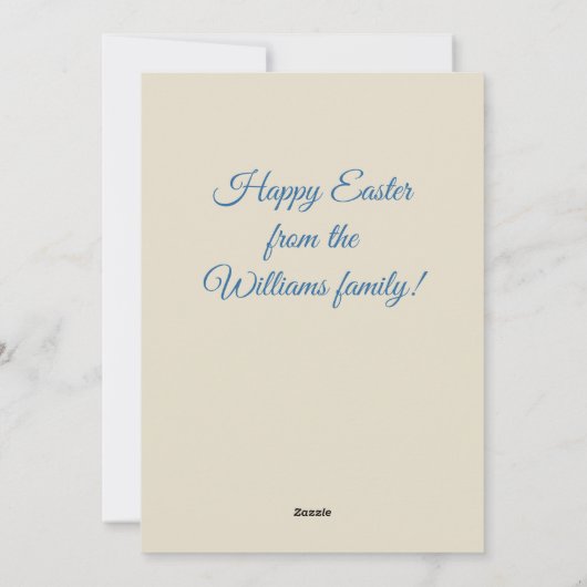 ヴィンテージかわいい妖精の男の子の復活祭の卵 シーズンカード (裏面)