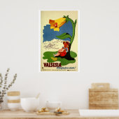 ヴィンテージかわいい子どもイタリアンが旅行広告を出す ポスター (キッチン)