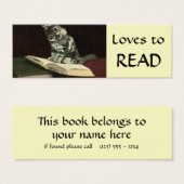 ヴィンテージかわいい子ビクトリアン猫の読本 (正面&裏面)