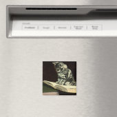 ヴィンテージかわいい子ビクトリアン猫の読本 マグネット (インサイチュ (食洗機))