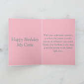 ヴィンテージかわいい子猫1歳誕生日カード カード (内部)