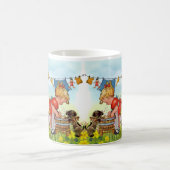 ヴィンテージかわいい小さな女の子 コーヒーマグカップ (中央)