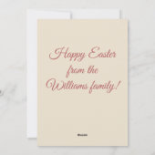 ヴィンテージかわいい小さな男の子のおもちゃ卵イースター賛美。 シーズンカード (裏面)