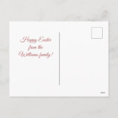 ヴィンテージかわいい小さな男の子のおもちゃ卵イースター賛美。 シーズンポストカード (裏面)