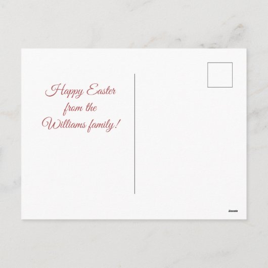 ヴィンテージかわいい小さな男の子のおもちゃ卵イースター賛美。 シーズンポストカード (裏面)