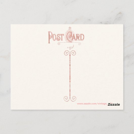 ヴィンテージかわいい小さな魔女はがき ポストカード (裏面)