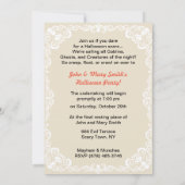 ヴィンテージかわいい小さな魔女ハロウィーン 招待状 (裏面)