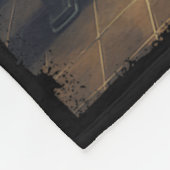 ヴィンテージかわいい幽霊待ち椅子に座ってハロー フリースブランケット (角)