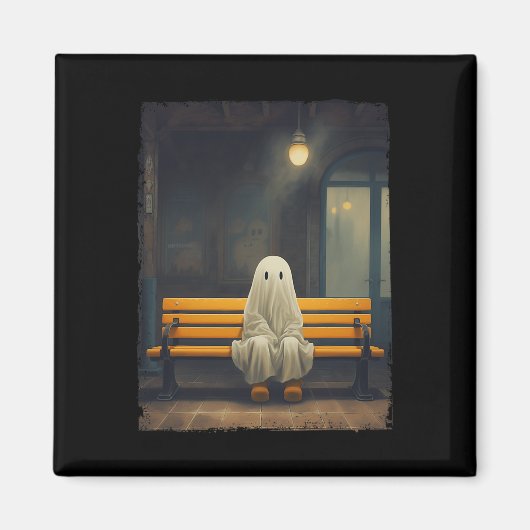 ヴィンテージかわいい幽霊待ち椅子に座ってハロー マグネット (正面)