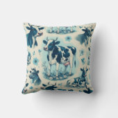 ヴィンテージかわいい牛シームレス クッション (裏面)