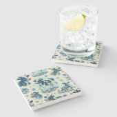 ヴィンテージかわいい牛シームレス ストーンコースター (横)