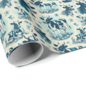 ヴィンテージかわいい牛シームレス ラッピングペーパー (ロールコーナー)