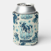 ヴィンテージかわいい牛シームレス 缶クーラー (缶裏面)