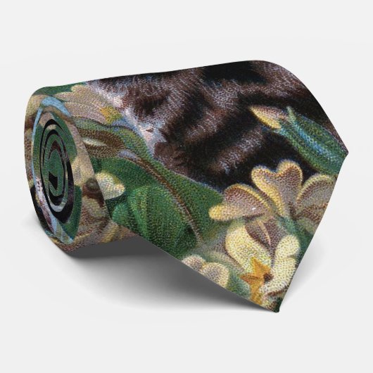 ヴィンテージかわいい猫の子ネコの動物のコラージュの壁紙 ネクタイ (ロール)