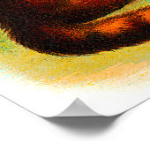 ヴィンテージかわいい白黒オレンジキテンス1 ポスター (角)