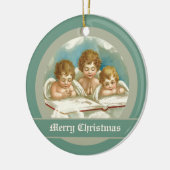 ヴィンテージかわいい祈天使のオーナメント セラミックオーナメント (左)