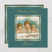 ヴィンテージかわいい祈天使の招待 招待状 (正面/裏面)