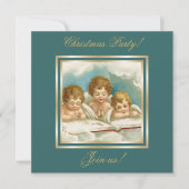 ヴィンテージかわいい祈天使の招待 招待状 (正面)