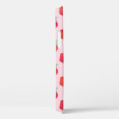 ヴィンテージかわいい赤いイチゴのピガーリーンク柄 Case-Mate iPhoneケース (裏面 / 右)