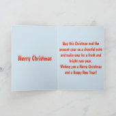 ヴィンテージかわいい雪だるまメリークリスマス シーズンカード (内部)