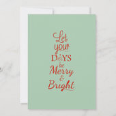 ヴィンテージかわいい鹿とサンタハットクリスマス シーズンカード (裏面)