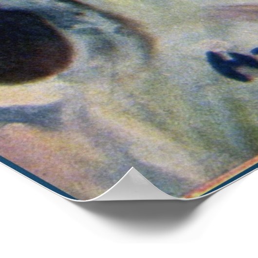 ヴィンテージかわいらしの女の子はメロディーに似ている ポスター (角)