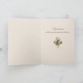 ヴィンテージかわいらしの子、バラ、バレンタインの挨拶 シーズンカード (内部)