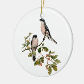 ヴィンテージかわいらしの鳥が枝の上に セラミックオーナメント (左)