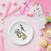 ヴィンテージかわいらしの鳥が枝の上に ペーパープレート (パーティー)