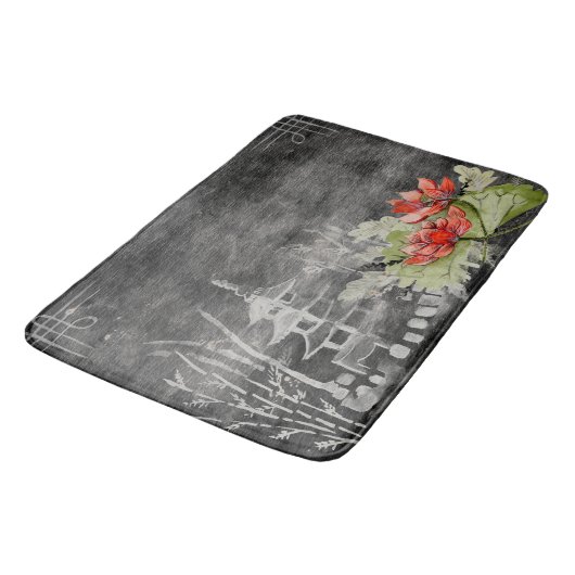 ヴィンテージかわいらしアジアンバスルーム バスマット (アングル)