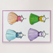 ヴィンテージかわいらしウェア1950sプロムパーティードレス ジグソーパズル (横)