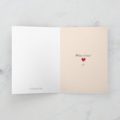 ヴィンテージかわいらしガールの庭のバレンタインカード シーズンカード (内部)