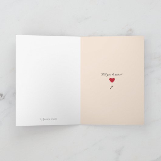 ヴィンテージかわいらしガールの庭のバレンタインカード シーズンカード (内部)