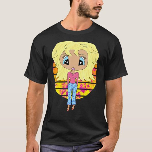 ヴィンテージかわいらしガールドール Tシャツ (正面)