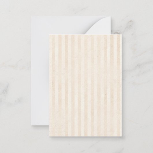 ヴィンテージかわいらしキノコとフローラモノグラム ノートカード (裏面)