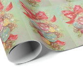 ヴィンテージかわいらしクリスマスオーナメント ラッピングペーパー (ロールコーナー)