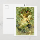 ヴィンテージかわいらしクリスマスケルブ ポストカード (正面/裏面)