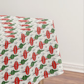 ヴィンテージかわいらしクリスマスレッドグリーンオーナメント テーブルクロス (インサイチュ)