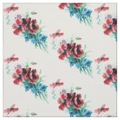 ヴィンテージかわいらしケシ ファブリック (見本)