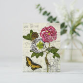 ヴィンテージかわいらしコラージュ ポストカード (スタンド正面)