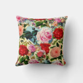 ヴィンテージかわいらしシックフローラバラガーデンコラージュ クッション (裏面)