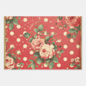 ヴィンテージかわいらしシャビーシックヴァレンティネス ラッピングペーパーシート (正面3)