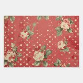 ヴィンテージかわいらしシャビーシックヴァレンティネス ラッピングペーパーシート (正面2)